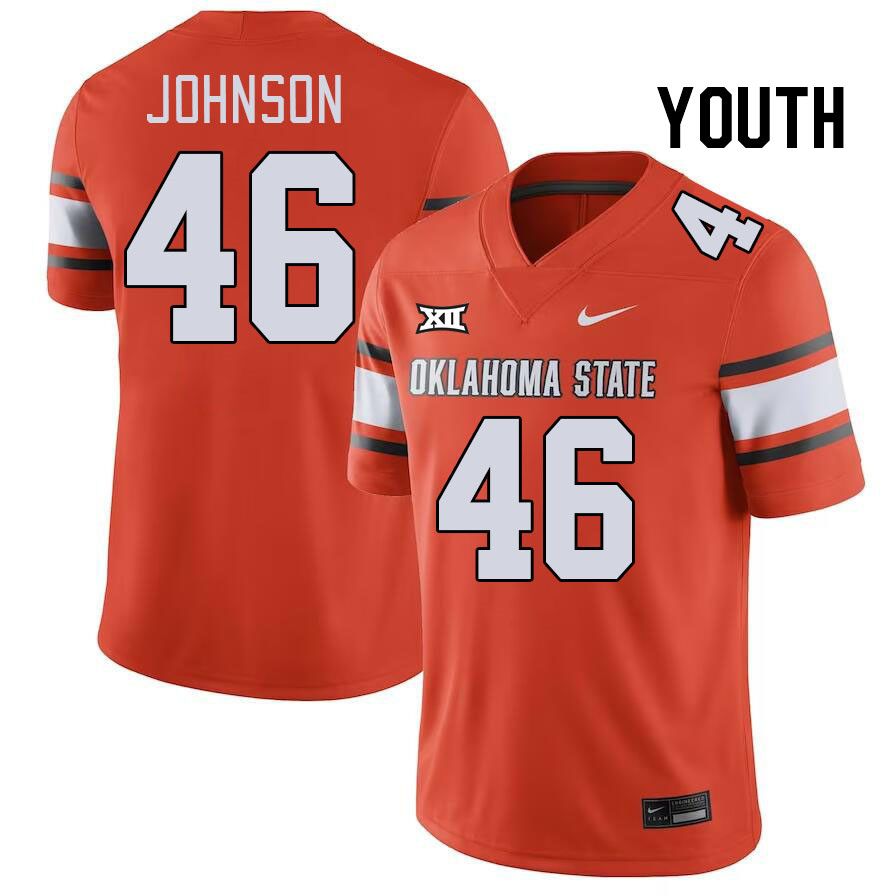 Youth #46 Temerrick Johnson Oklahoma State Cowboys College Football Jerseys Stitched-Orange